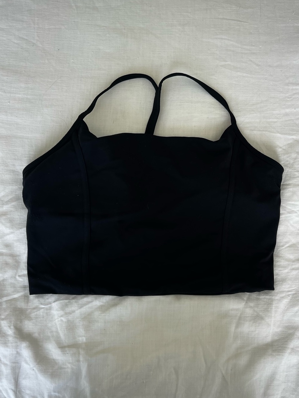 YPB (Abercrombie & Fitch) Black Strappy Sports Bra Crop Top - Women